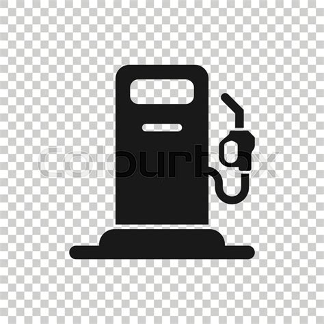 Fuel Pump Icon In Flat Style Gas Stock Vector Colourbox