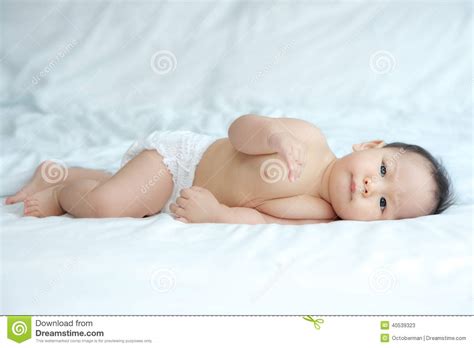 A Baby Laying On Blanket Stock Image Image Of Love Lifestyle