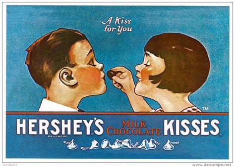 Vintage Advertising Postcard Hersheys A Kiss For You Rppc Size X Cm Aprox History