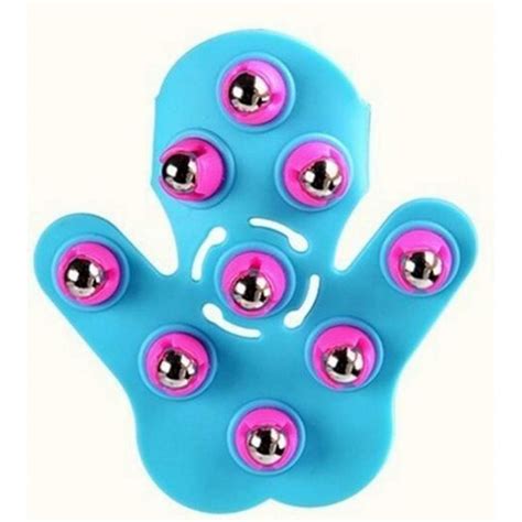 Wholesale Palm Shaped Massage Glove Body Massager With 9 360 Degree Roller Metal Roller Ball