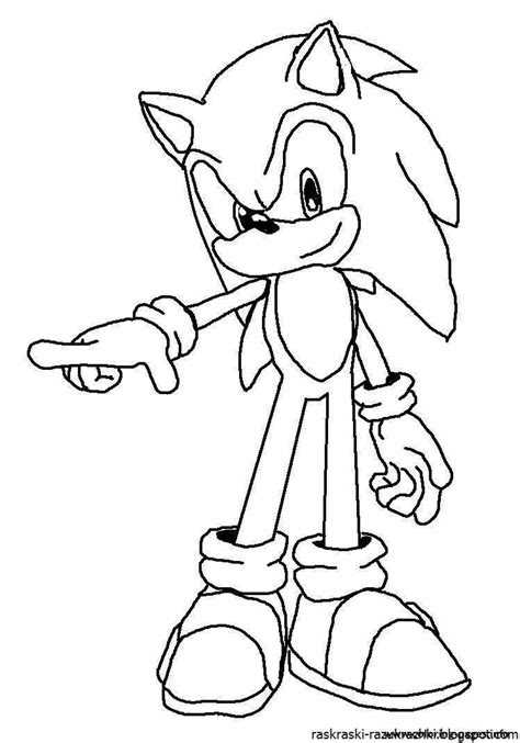 Большая раскраска Sonic Pictures скачать или распечатать раскраску из