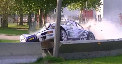 Video Drivers Lucky To Survive Horrific Rally Crash In A Vintage