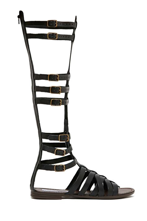 steve madden sparta gladiator sandal in black lyst