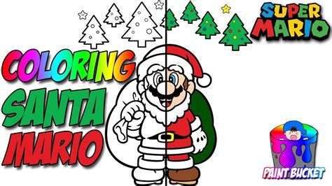 Christmas Mario Coloring Pages