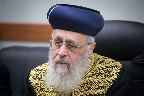 Israeli Chief Rabbi Jews Have ‘moral Obligation To Intervene In Syria
