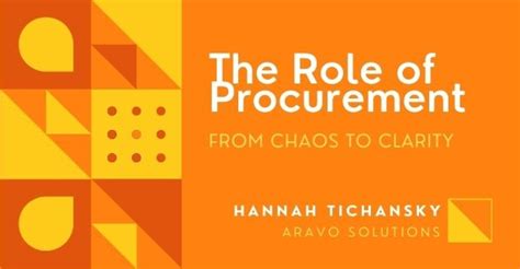 The Role Of Procurement From Chaos To Clarity Future Of Sourcing