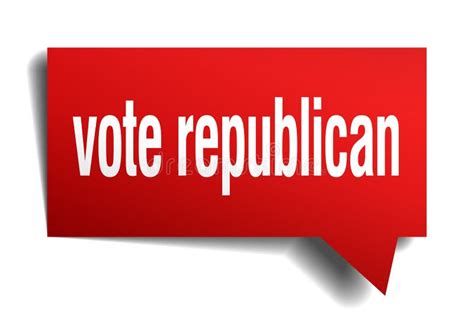 Vote Republican Red 3d Speech Bubble Stock Vector Illustration Of