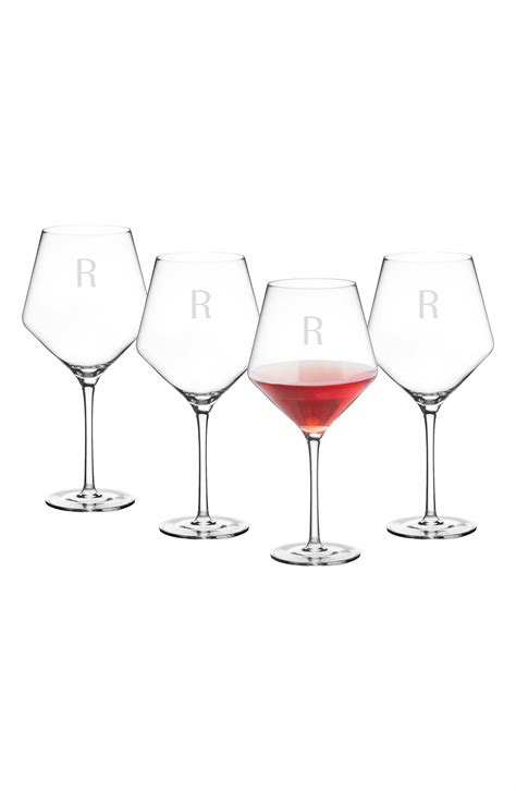 Cathy S Concepts Estate Collection Set Of Monogram Red Wine Glasses Nordstrom Red Wine