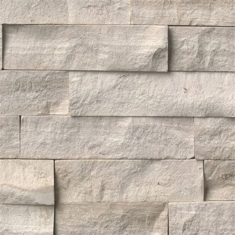 Rockmount White Oak Splitface Marble Stacked Stone Ledger Panels