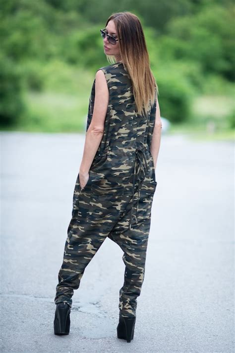 Camo Clothes Women Urban Camouflage Casual Jumpsuit Women Etsy