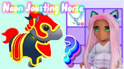 Making And Trading Neon Jousting Horse In Adopt Me Youtube