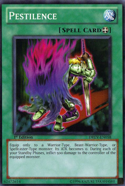 Equip spell cards are a type of equip card; Pestilence | Yu-Gi-Oh! | FANDOM powered by Wikia