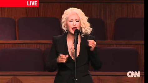 Christina Aguilera At Etta James Funeral Youtube
