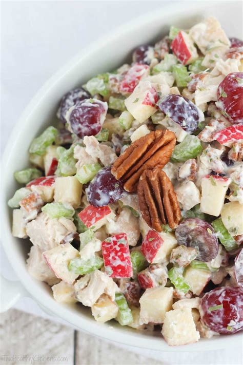 A pile of this chicken salad plopped on top of a bed of greens or tucked between two slices of good bread would make a most excellent lunch or light supper it starts with a quick dressing made of your recipe box. Healthy Chicken Salad with Grapes, Apples and Tarragon ...
