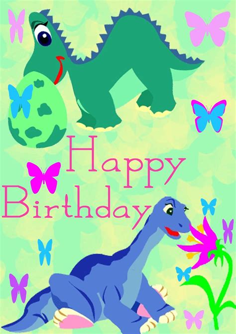 Dinosaur Birthday Card Printable Printable Templates
