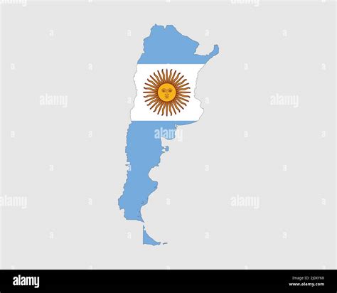 Bandera Del Mapa Argentino Mapa De Argentina Con La Bandera De