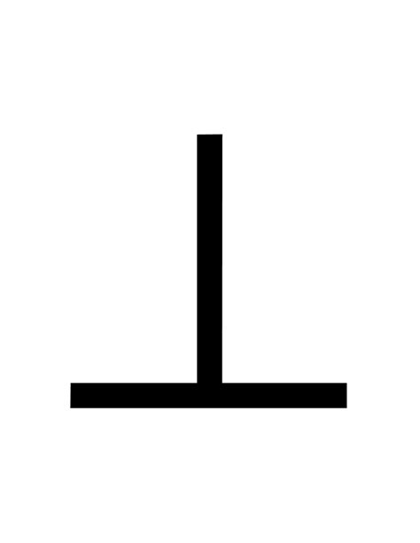 # what would you call this? Flashcard of a math symbol for Perpendicular | ClipArt ETC