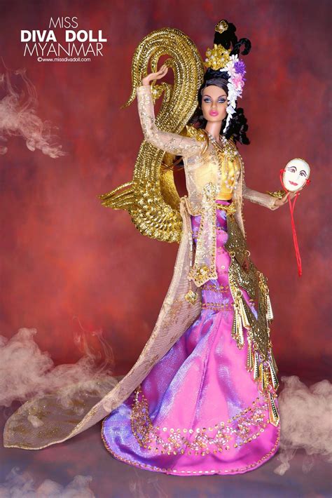 12254mdd 2018 Myanmar Dress Barbie Doll Barbie Gowns Barbie