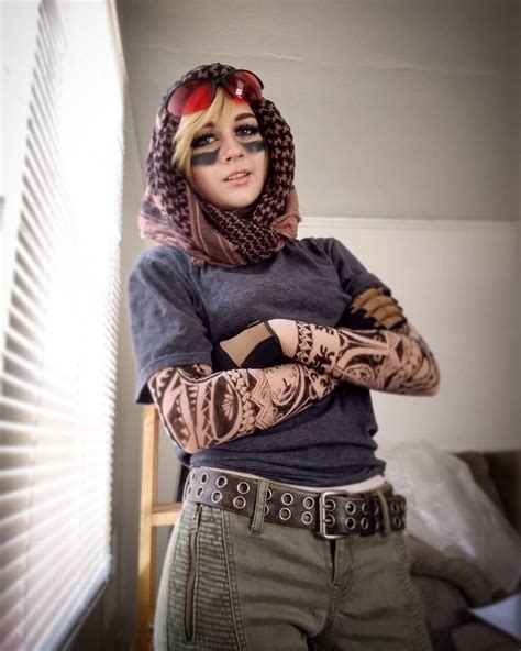 valkyrie cosplay with armsock tattoo sleeves from rainbow six siege r6s