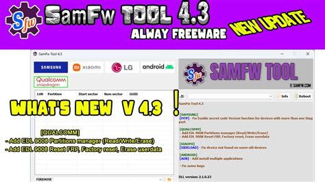 SamFw Tool 4 3 Remove Samsung FRP One Click New YouTube