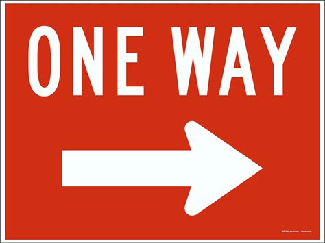 One Way Right Sign — G2725 By