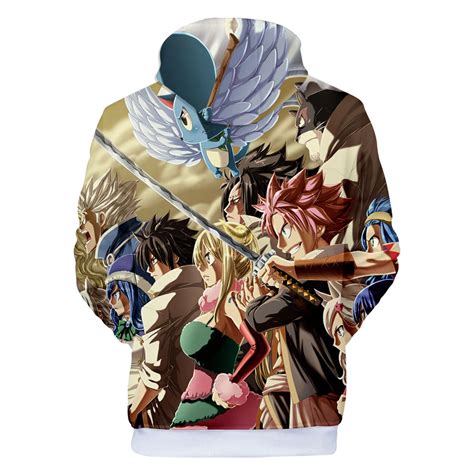 Mens Fairy Tail Anime Merchandise Pullover Hoodie
