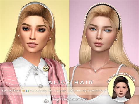 Sonyasims Alice Hair The Sims 4 Catalog