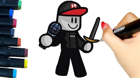 How To Draw Roblox Guest From Friday Night Funkin Mod Youtube
