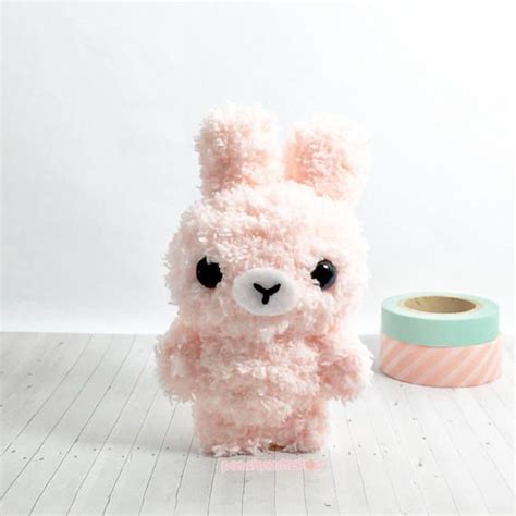 Kawaii Bunny Pink Bunny Plush Kawaii Plush Stuffed Bunny Etsy