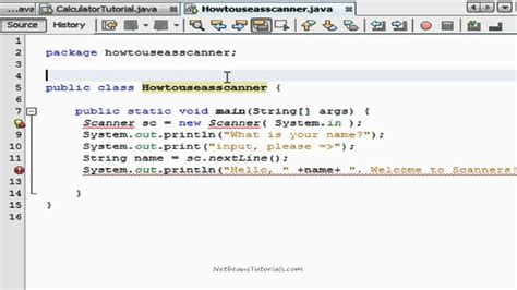 How To Use A Scanner In Netbeans Java Tutorial Youtube