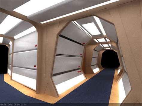 3d Interiors Of Enterprise D Fan Trek Star Trek Bridge Scifi Room