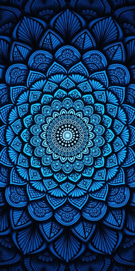 Blue Mandala Art Mandala Wallpaper Abstract Art Wallpaper Art