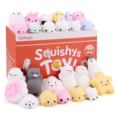 Satkago 25 Pcs Mini Mochi Squishies Toys Easter Basket Stuffers For
