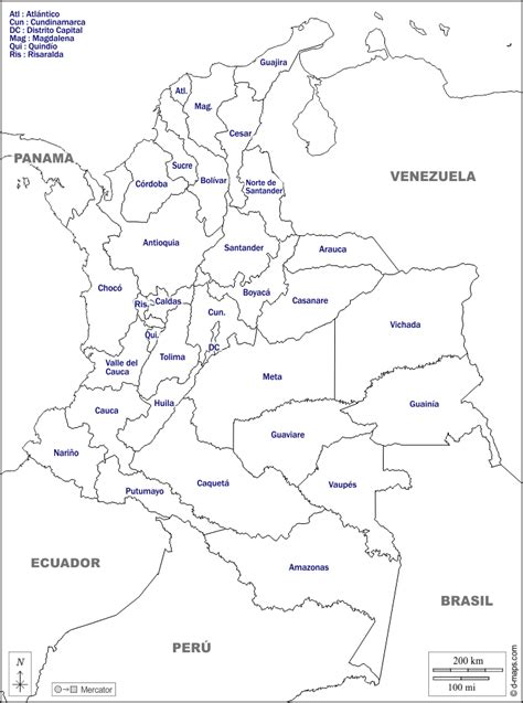 Colombia Mapa Gratuito Mapa Mudo Gratuito Mapa En Blanco Gratuito 2860