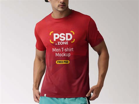 It's as easy as uploading your design and picking your shirt color! Free Men T-shirt Mockup (PSD)