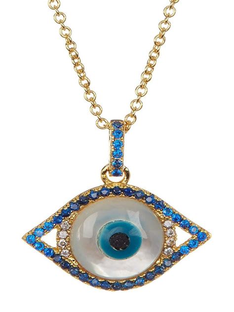 Gold Plated Evil Eye Necklace K Gold Plated Cubic Zirconia