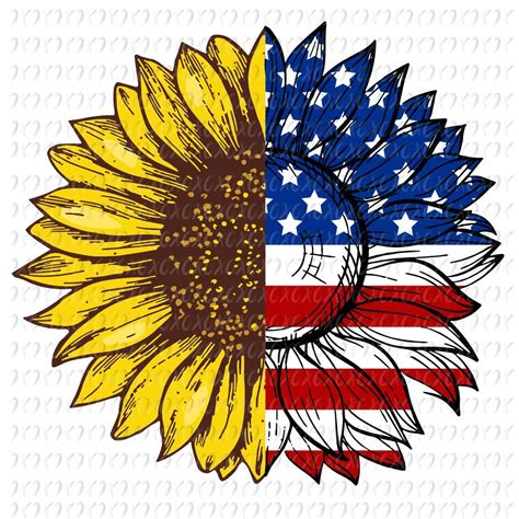 Download Sunflower American Flag SVG Files For Silhouette, Files ...