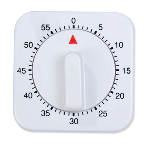 White Square Mechanical Timer For Kitchen Usage Timer Tools 60 Minutes