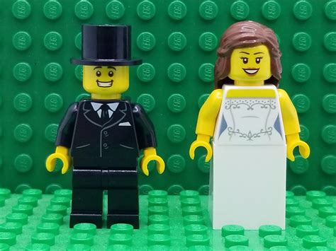 Lego Wedding Bride And Groom Cake Topper Minifigure Minifig Lego