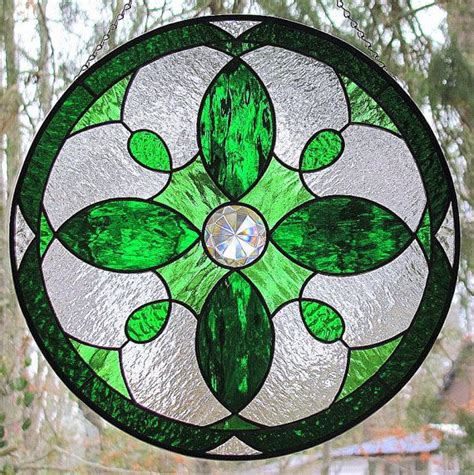 stained glass abstract geometric suncatcher by livingglassart stained glass designs stained