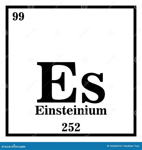 Einsteinium Periodic Table Of Elements Royalty Free Stock Image