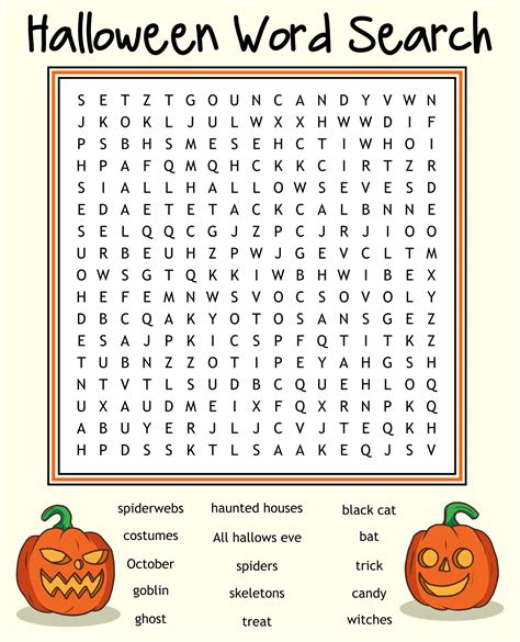Halloween Word Search Pages 15 Free Pdf Printables Printablee