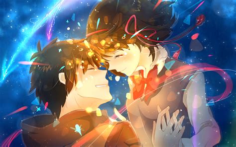 Anime Your Name Mitsuha Miyamizu Taki Tachibana Kimi No Na Wa Wallpaper Anime Love Couple