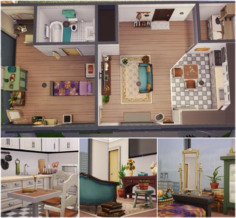 Flauratea Cosy Single Apartment Just A Little Ts4 Maxis Match