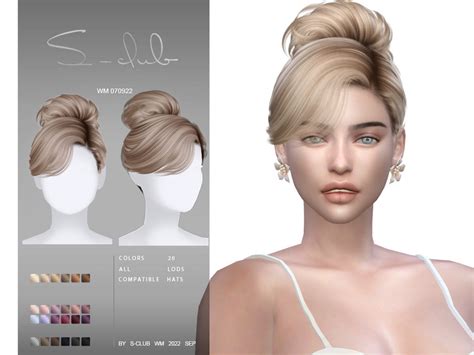 The Sims Resource Elegante Updo Hairstyle Linda070922 By S Club