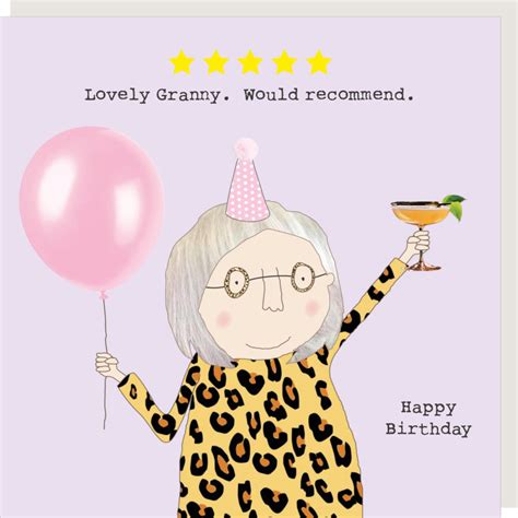Funny Birthday Card Five Star Granny Rosie Made A Thing