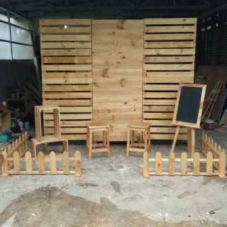 Partisi pembatas ruangan kayu jati belanda model rustic walldrop