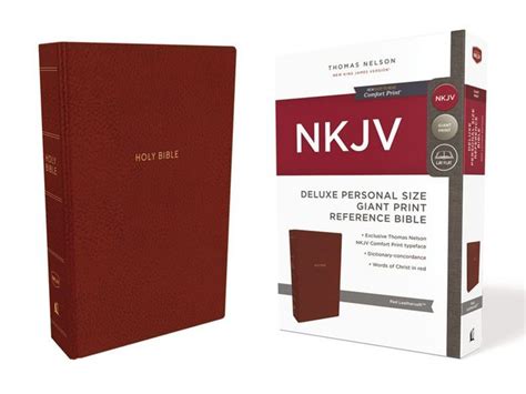 Nkjv Deluxe Reference Bible Personal Size Giant Print Leathersoft