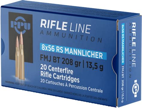 Ppu Ammo 8x56r Mannlicher 208gr Fmj 20 Pack Cultwist Best