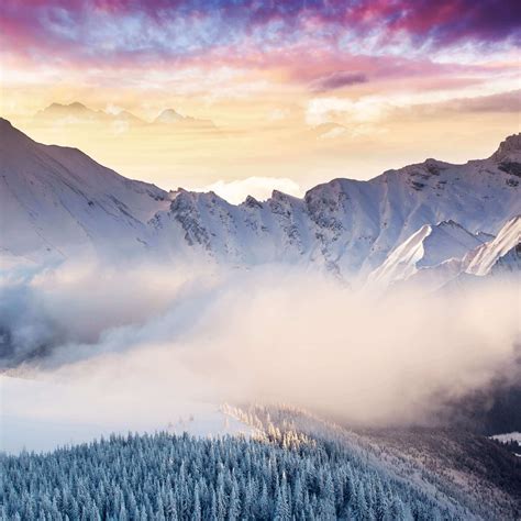 Winter Mountain Snow 4k Ipad Air Wallpapers Free Download